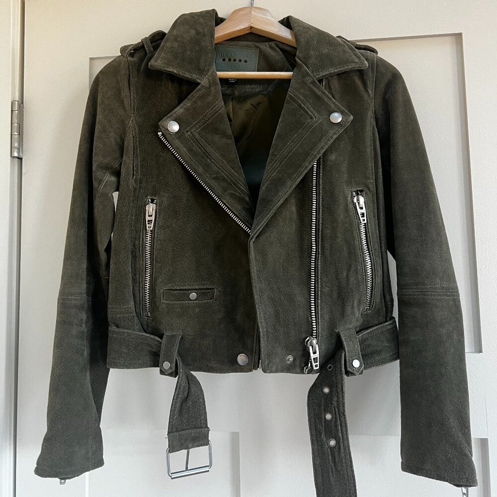 Free People Suede Jacket Deep Green Color size xs